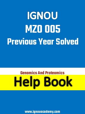 IGNOU MZO 005 Previous Year Solved Question Paper